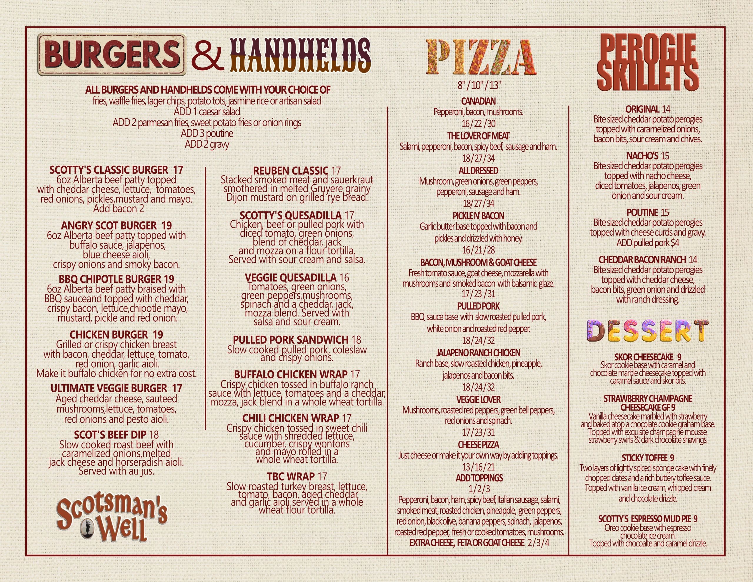 Scotsman S Well Drink Menu